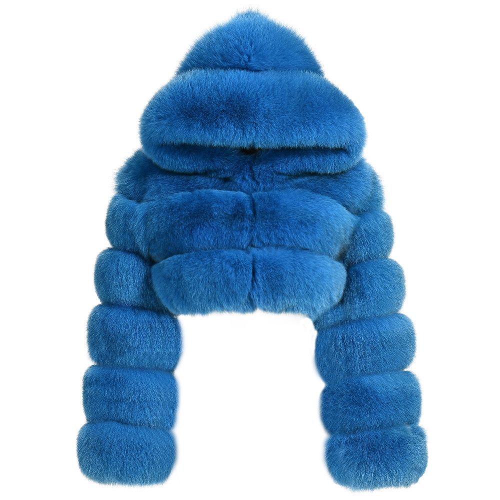 Cropped Mini Hooded Coat - Image 11