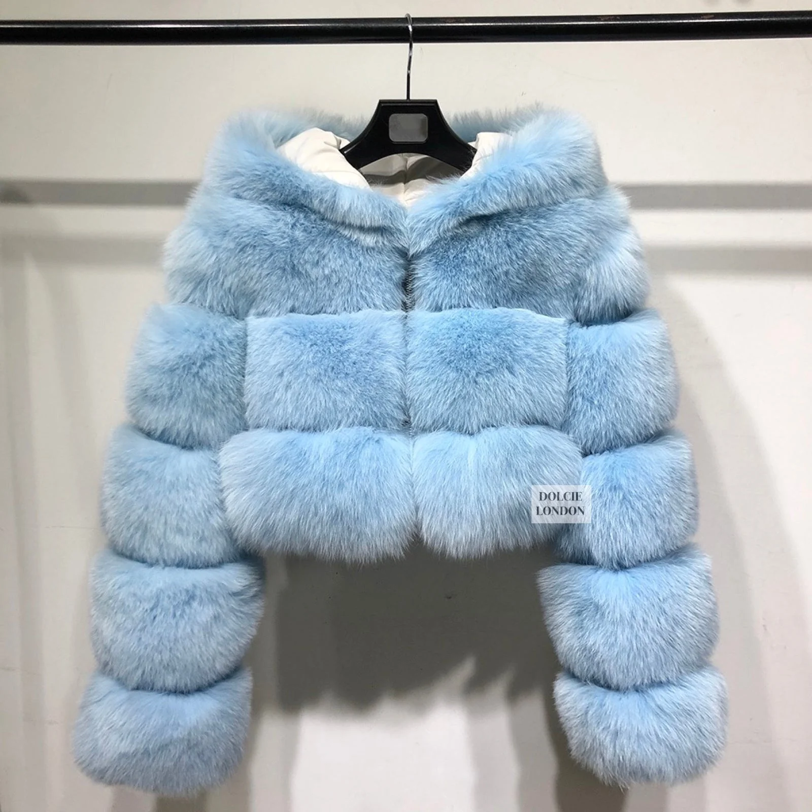Cropped Mini Hooded Coat - Image 12