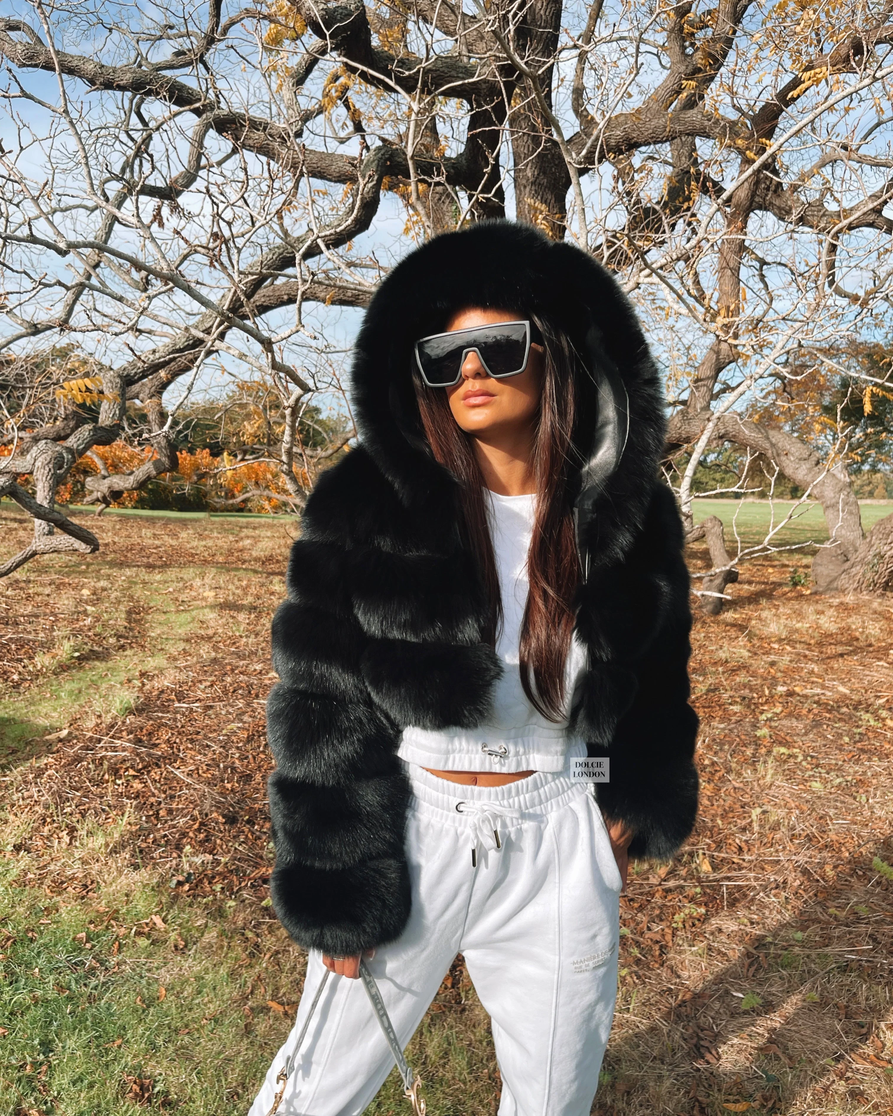 Cropped Mini Hooded Coat - Image 6