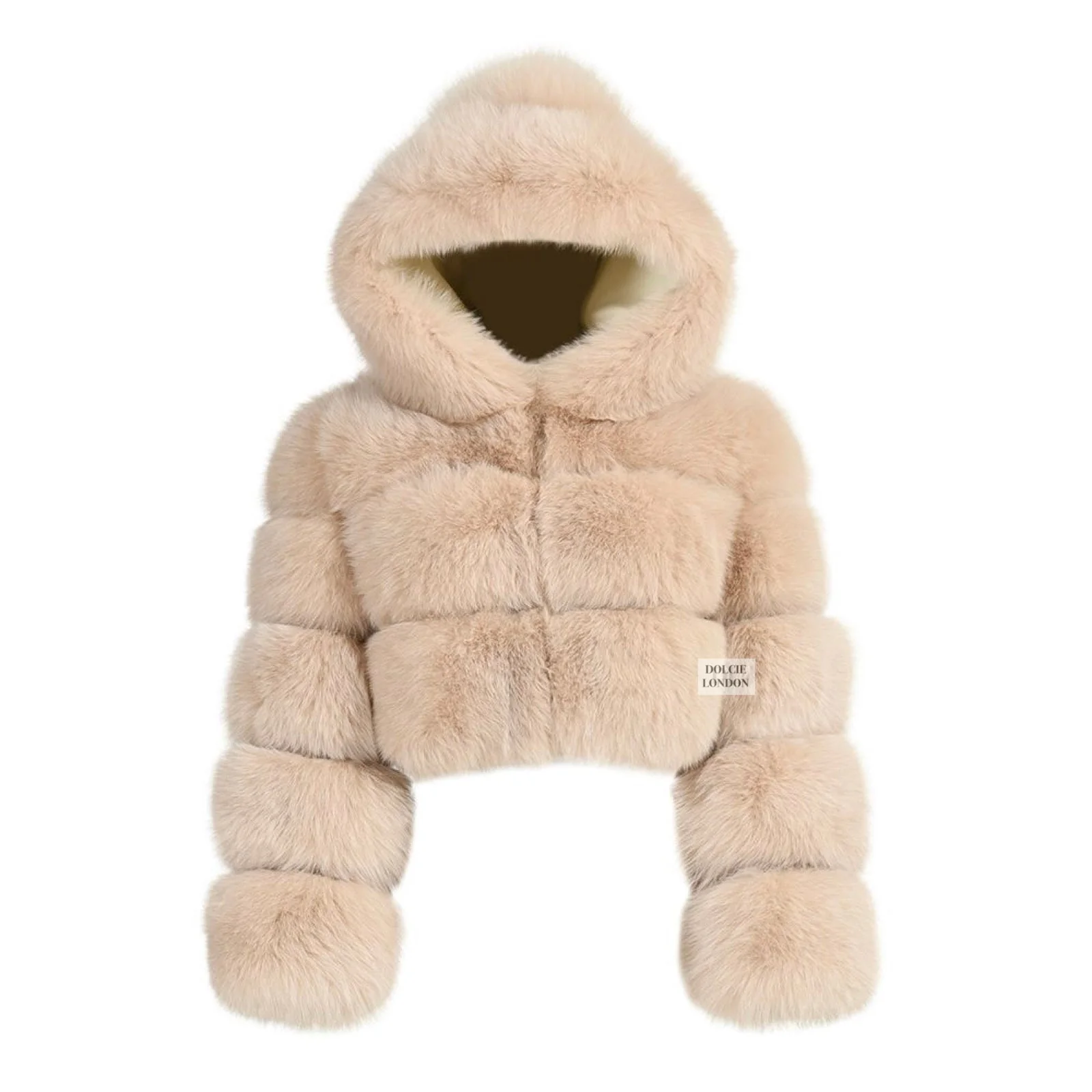 Cropped Mini Hooded Coat - Image 9