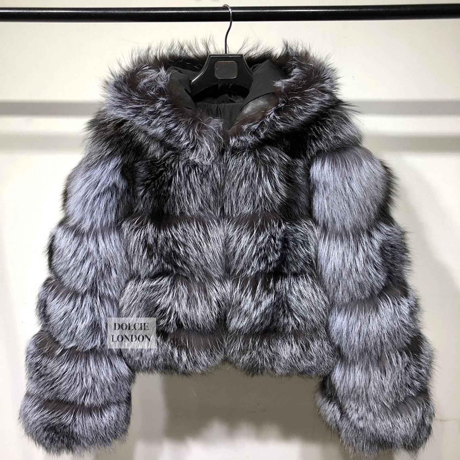 Hooded Cropped Coat - Image 4